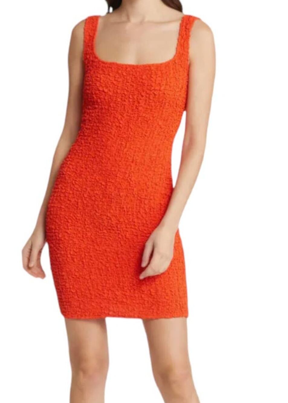 Rails Dress Julie textured popcorn knit tank orange size Small S